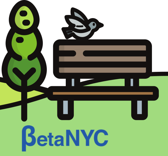 Green park with a bench and betanyc