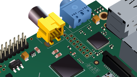 illustrated raspberry pi board computer